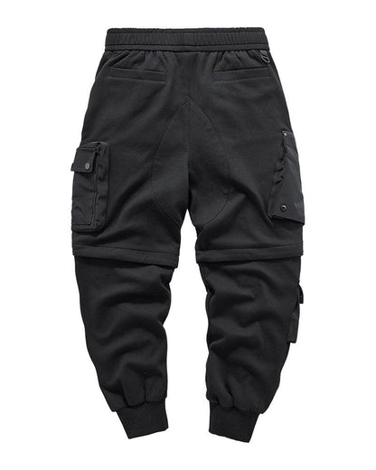 Versatile Black Cargo Trousers -  comfortable outdoor pants - Versatile Black Cargo Trousers with Detachable Design - View 5