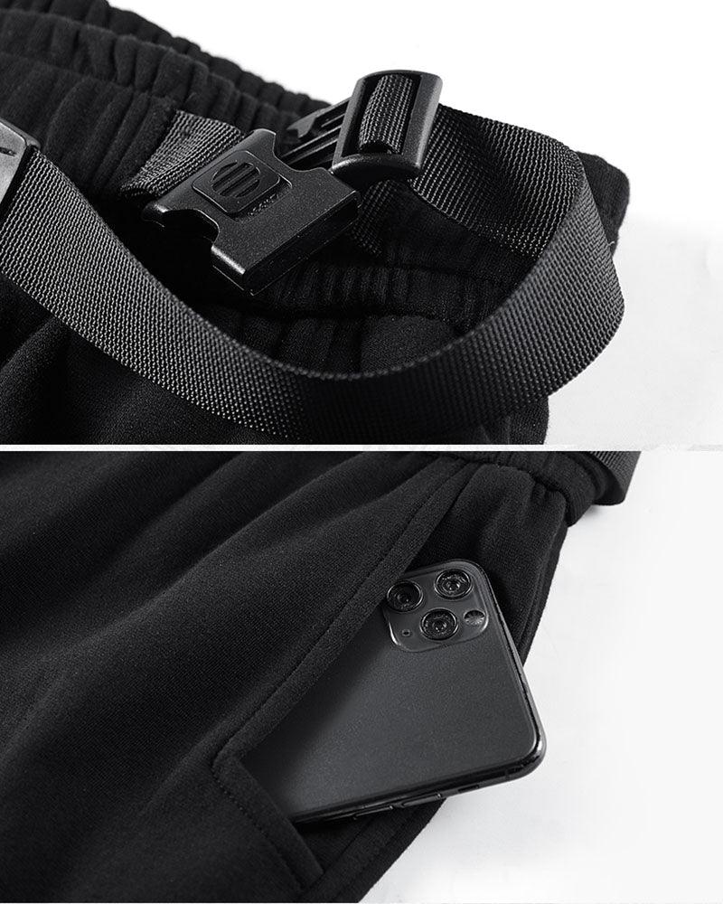 Versatile Black Cargo Trousers - detachable cargo pants - Versatile Black Cargo Trousers with Detachable Design - View 10
