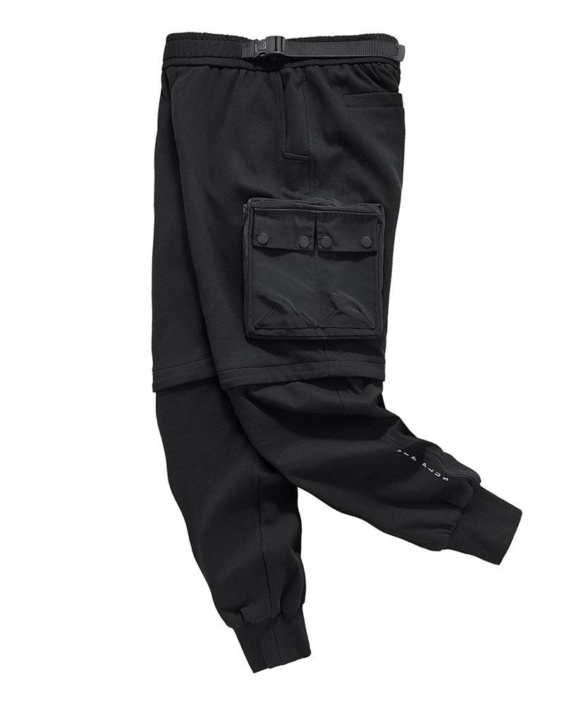 Versatile Black Cargo Trousers -  detachable pants - Versatile Black Cargo Trousers with Detachable Design - View 6