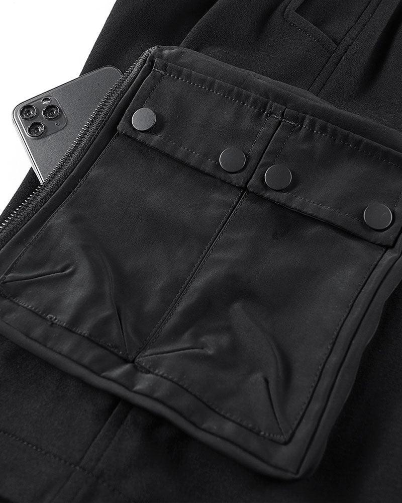Versatile Black Cargo Trousers -  hiking pants - Versatile Black Cargo Trousers with Detachable Design - View 7
