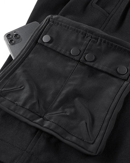 Versatile Black Cargo Trousers -  hiking pants - Versatile Black Cargo Trousers with Detachable Design - View 7