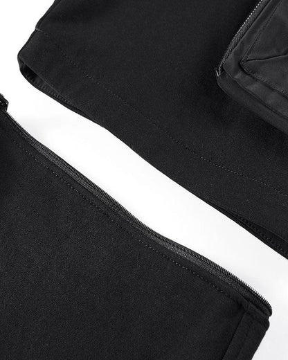 Versatile Black Cargo Trousers -  stylish trousers - Versatile Black Cargo Trousers with Detachable Design - View 8