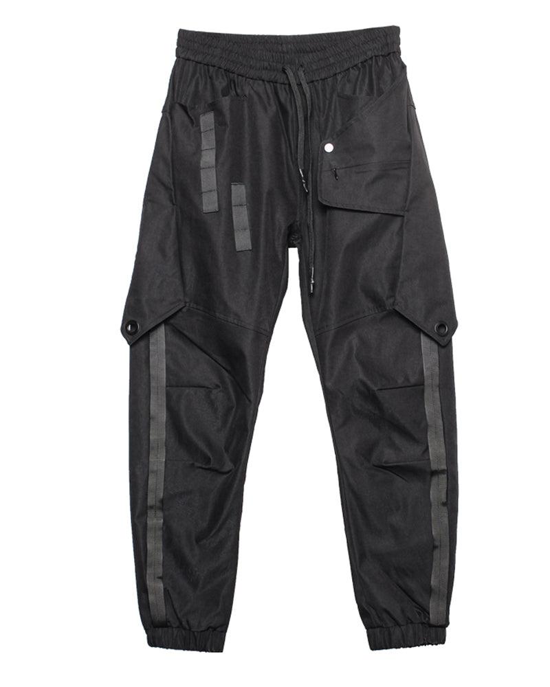 Versatile Black Patchwork Cargo Pants - black cargo pants - Stylish Black Patchwork Cargo Pants for Urban Wear - View 8