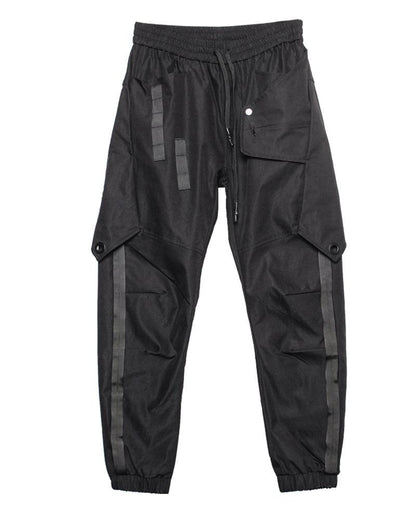 Versatile Black Patchwork Cargo Pants - black cargo pants - Stylish Black Patchwork Cargo Pants for Urban Wear - View 8
