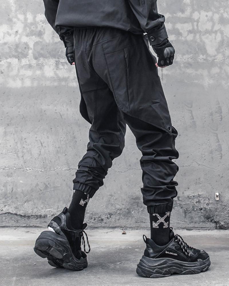Versatile Black Patchwork Cargo Pants - stylish cargo pants - Stylish Black Patchwork Cargo Pants for Urban Wear - View 2