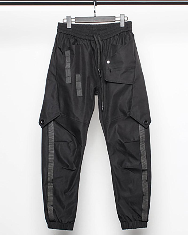 Versatile Black Patchwork Cargo Pants - stylish cargo pants - Stylish Black Patchwork Cargo Pants for Urban Wear - View 9