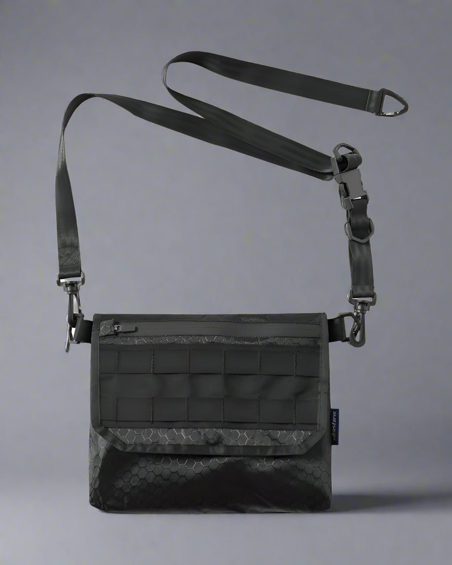 Versatile Black Sling Bag Combo -  techwear bag - Versatile Black Sling Bag with Adjustable Straps - View 7