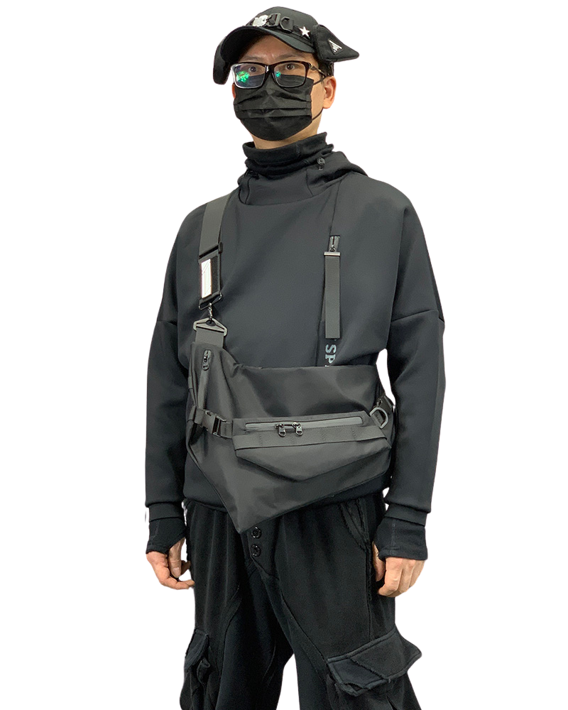 Versatile Black Sling Chest Pack - sling bag - Versatile Black Sling Chest Pack for Every Adventure - View 9