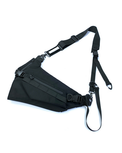 Versatile Black Sling Chest Pack -  techwear accessories - Versatile Black Sling Chest Pack for Every Adventure - View 12