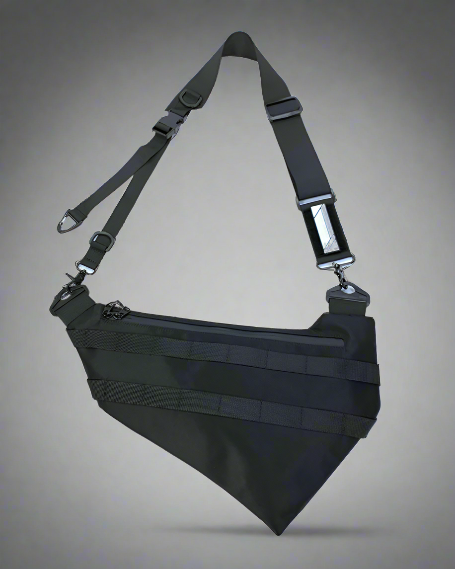 Versatile Black Sling Chest Pack -  techwear accessories - Versatile Black Sling Chest Pack for Every Adventure - View 5