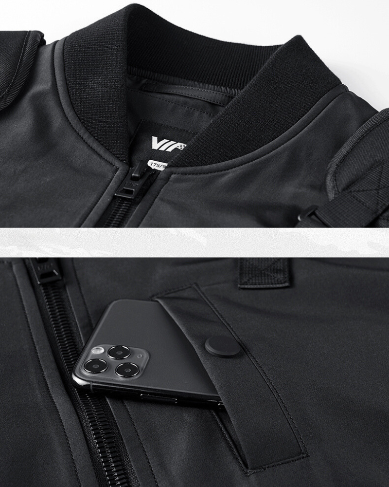 Versatile Bomber Jacket with Backpack -  durable construction - Urban Techwear Bomber Jacket with Backpack - View 4