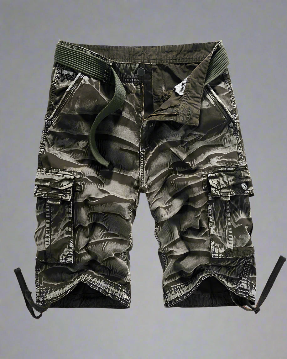 Versatile Camo Cargo Shorts -  cargo shorts - Lightweight Camo Cargo Shorts for Outdoor Comfort - View 2