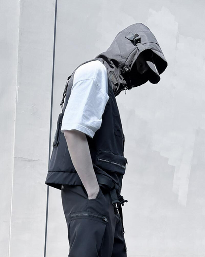 Versatile Cargo Hooded Vest - New Arrivals - Versatile Cargo Hooded Vest with Multi-Pocket Design - View 4