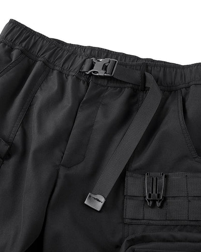 Versatile Cargo Shorts with Pockets -  black shorts - Stylish Cargo Shorts with Multi Pocket Design - View 4