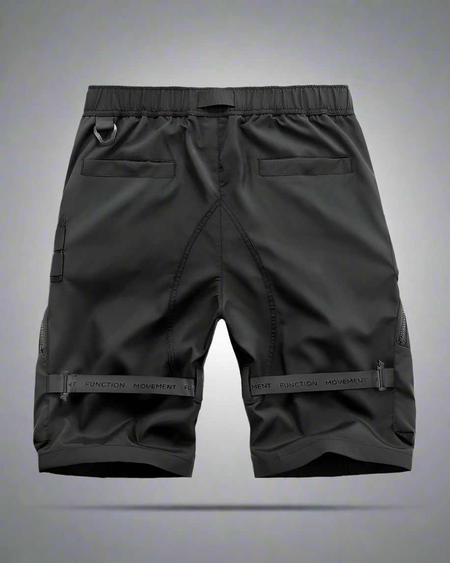 Versatile Cargo Shorts with Pockets - functional techwear shorts - Stylish Cargo Shorts with Multi Pocket Design - View 2