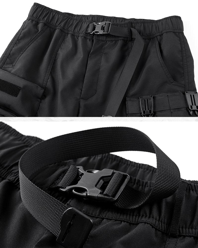 Versatile Cargo Shorts with Pockets - Summer Techwear - Stylish Cargo Shorts with Multi Pocket Design - View 3