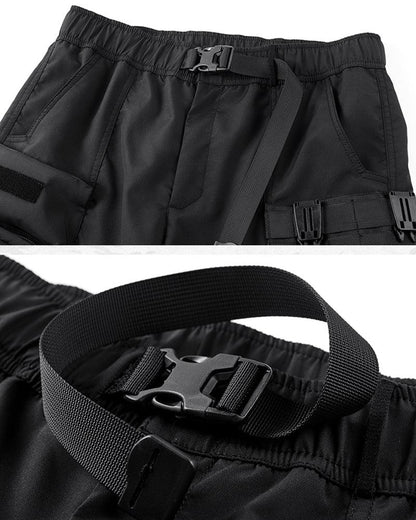 Versatile Cargo Shorts with Pockets - Summer Techwear - Stylish Cargo Shorts with Multi Pocket Design - View 3