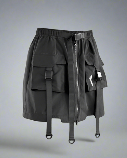 Versatile Cargo Skirt Shorts - functional cargo shorts - Functional Cargo Skirt Shorts for Everyday Style - View 9