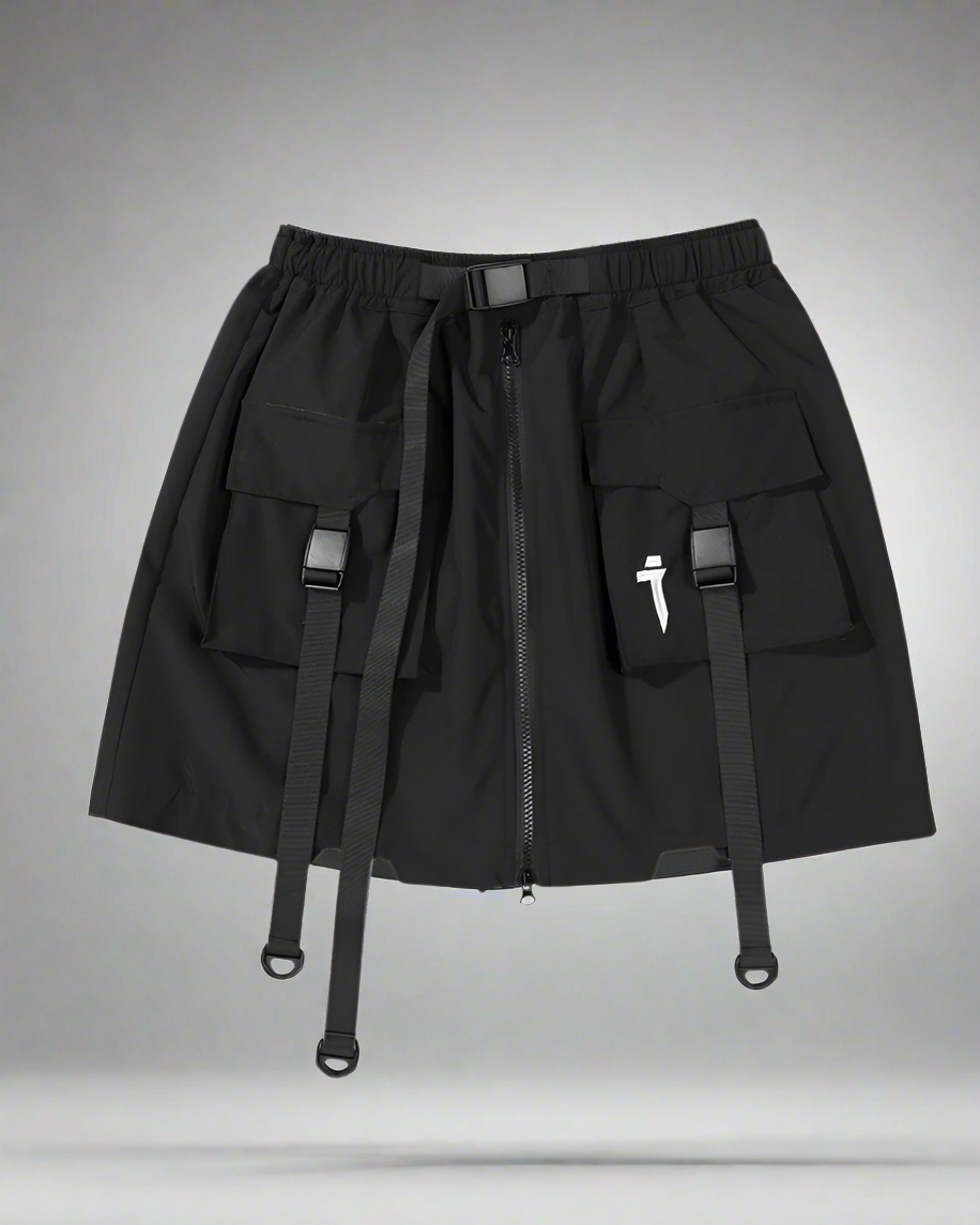 Versatile Cargo Skirt Shorts -  unisex shorts - Functional Cargo Skirt Shorts for Everyday Style - View 7