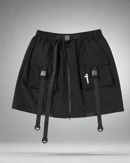 Versatile Cargo Skirt Shorts -  unisex shorts - Functional Cargo Skirt Shorts for Everyday Style - View 7
