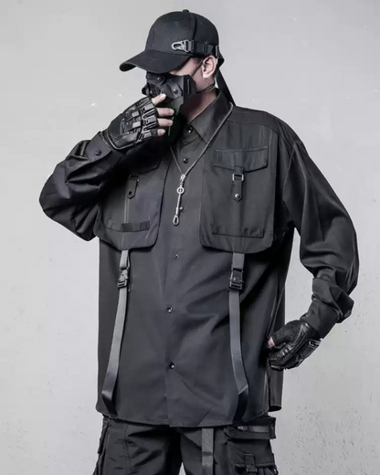 Versatile Cargo Stitch Shirt -  functional streetwear shirt - Functional Cargo Stitch Shirt for Modern Style - View 4