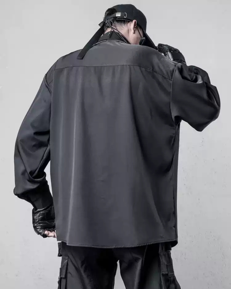 Versatile Cargo Stitch Shirt - patchwork design shirt - Functional Cargo Stitch Shirt for Modern Style - View 2