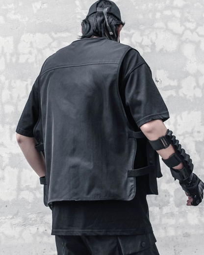 Versatile Cargo Utility Vest -  durable polyester vest - Stylish Cargo Utility Vest for Urban Adventurers - View 3
