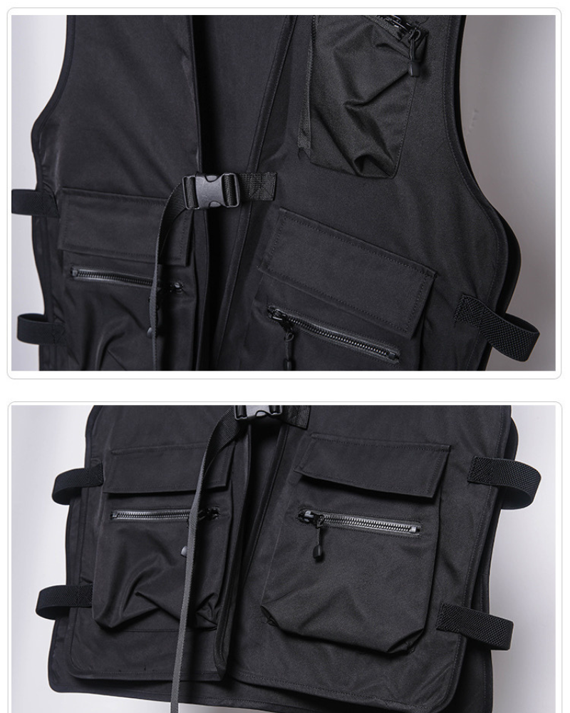 Versatile Cargo Utility Vest -  techwear vest - Stylish Cargo Utility Vest for Urban Adventurers - View 7