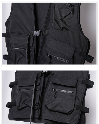 Versatile Cargo Utility Vest -  techwear vest - Stylish Cargo Utility Vest for Urban Adventurers - View 7