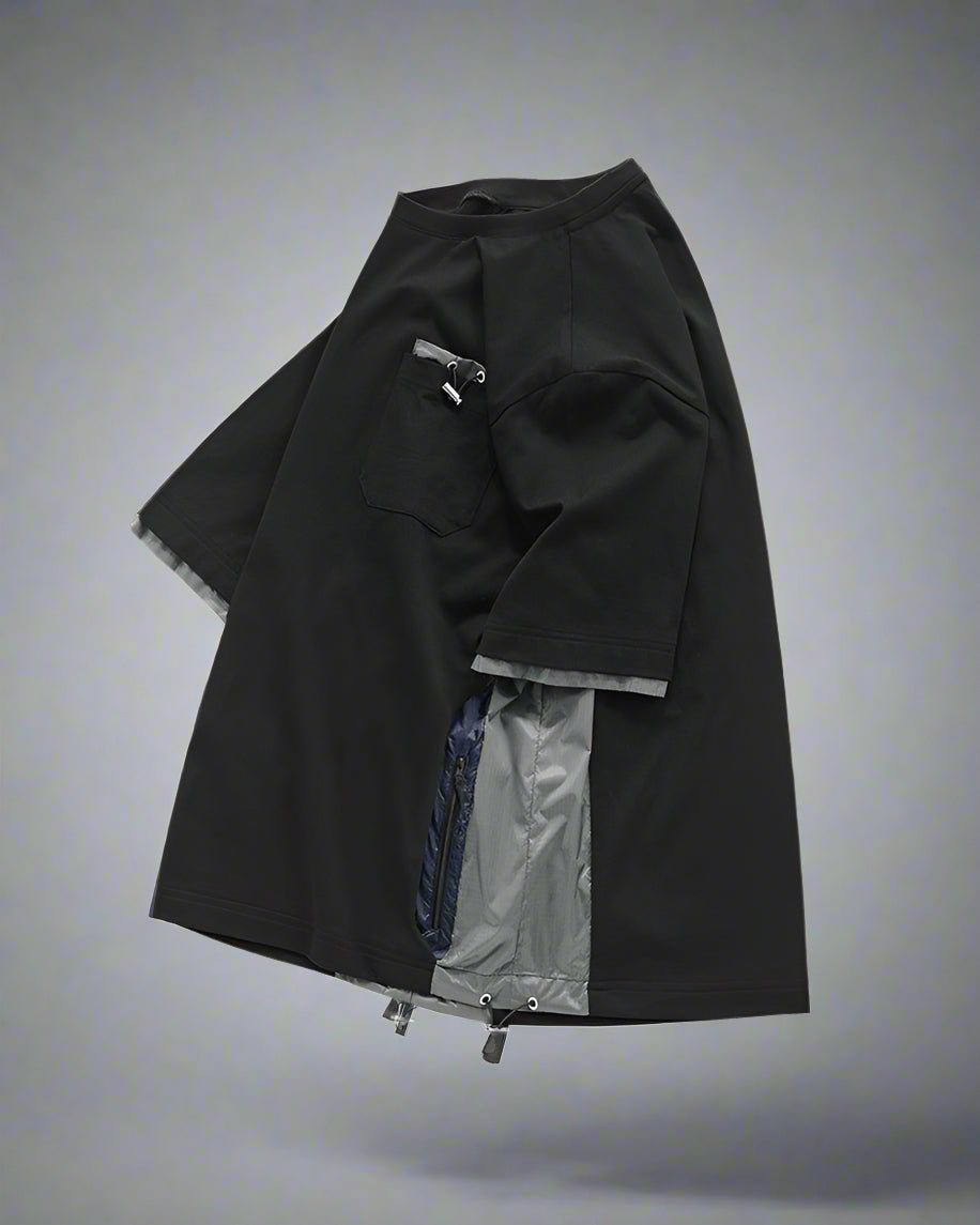 Versatile Chest Bag Tee -  black tee - Versatile Chest Bag Tee for Techwear Style and Comfort - View 3