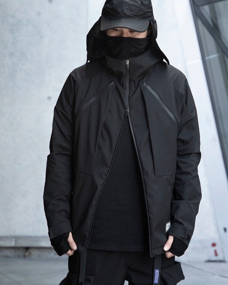 Versatile Cyberpunk Pocket Jacket -  dual function - Cyberpunk Pocket Jacket for Everyday Versatility - View 5