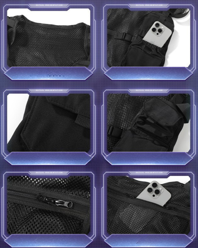 Versatile Cycling Cargo Vest -  cargo vest - Durable Cycling Cargo Vest with Multiple Pockets - View 11