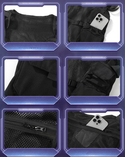 Versatile Cycling Cargo Vest -  cargo vest - Durable Cycling Cargo Vest with Multiple Pockets - View 11