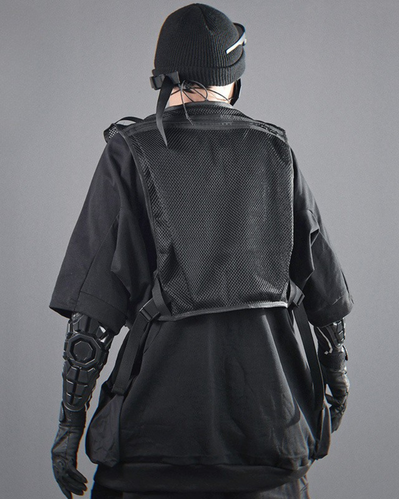 Versatile Cycling Cargo Vest -  techwear cycling vest - Durable Cycling Cargo Vest with Multiple Pockets - View 7