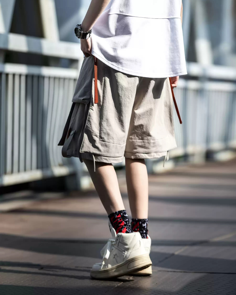 Versatile Detachable Pocket Cargo Shorts -  detachable pockets - Detachable Pocket Cargo Shorts for Streetwear Style - View 4