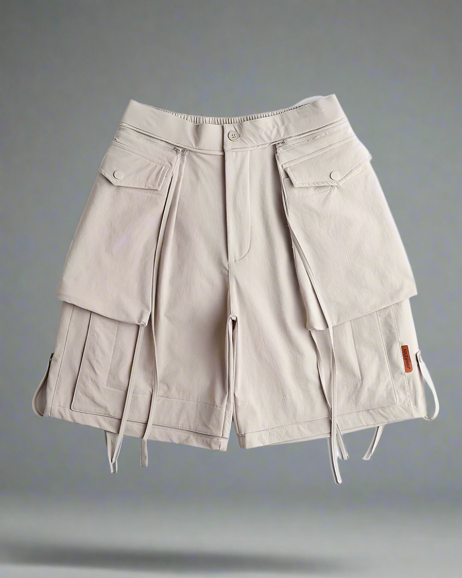 Versatile Detachable Pocket Cargo Shorts - modular side pockets - Detachable Pocket Cargo Shorts for Streetwear Style - View 2