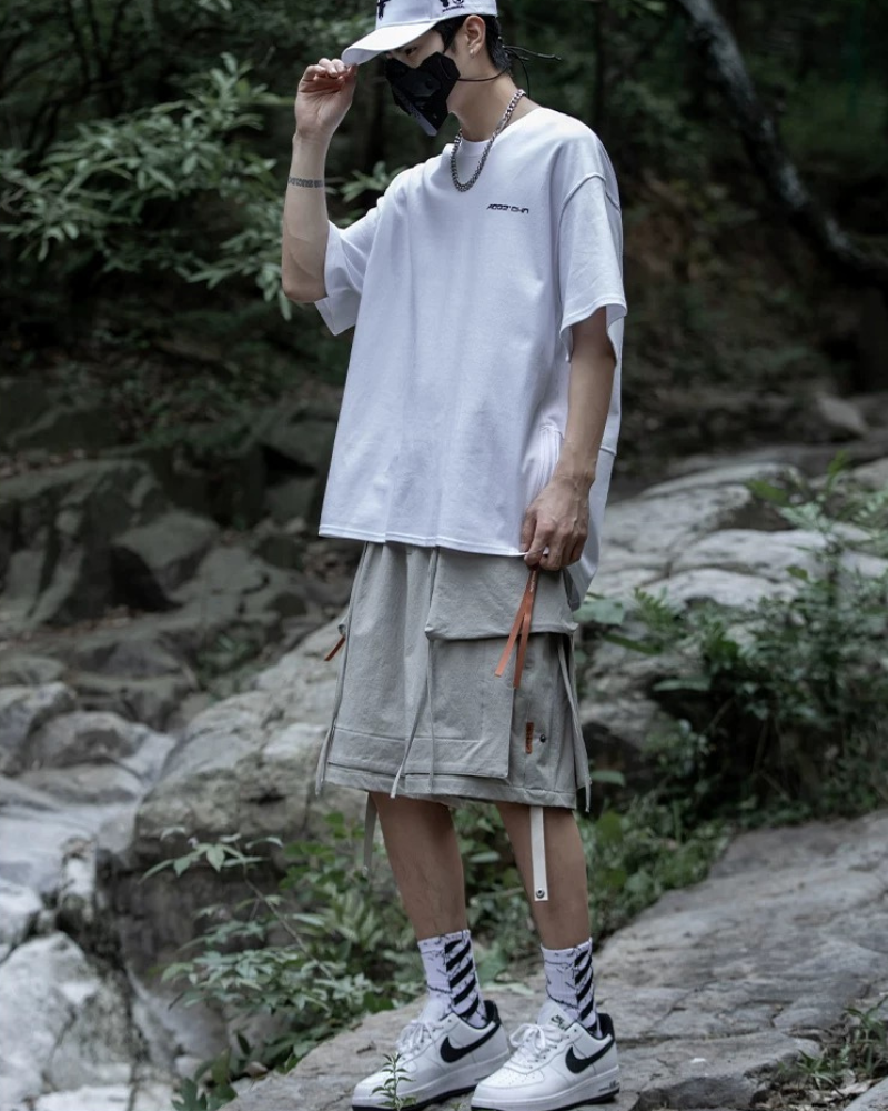 Versatile Detachable Pocket Cargo Shorts -  relaxed tapered fit - Detachable Pocket Cargo Shorts for Streetwear Style - View 6