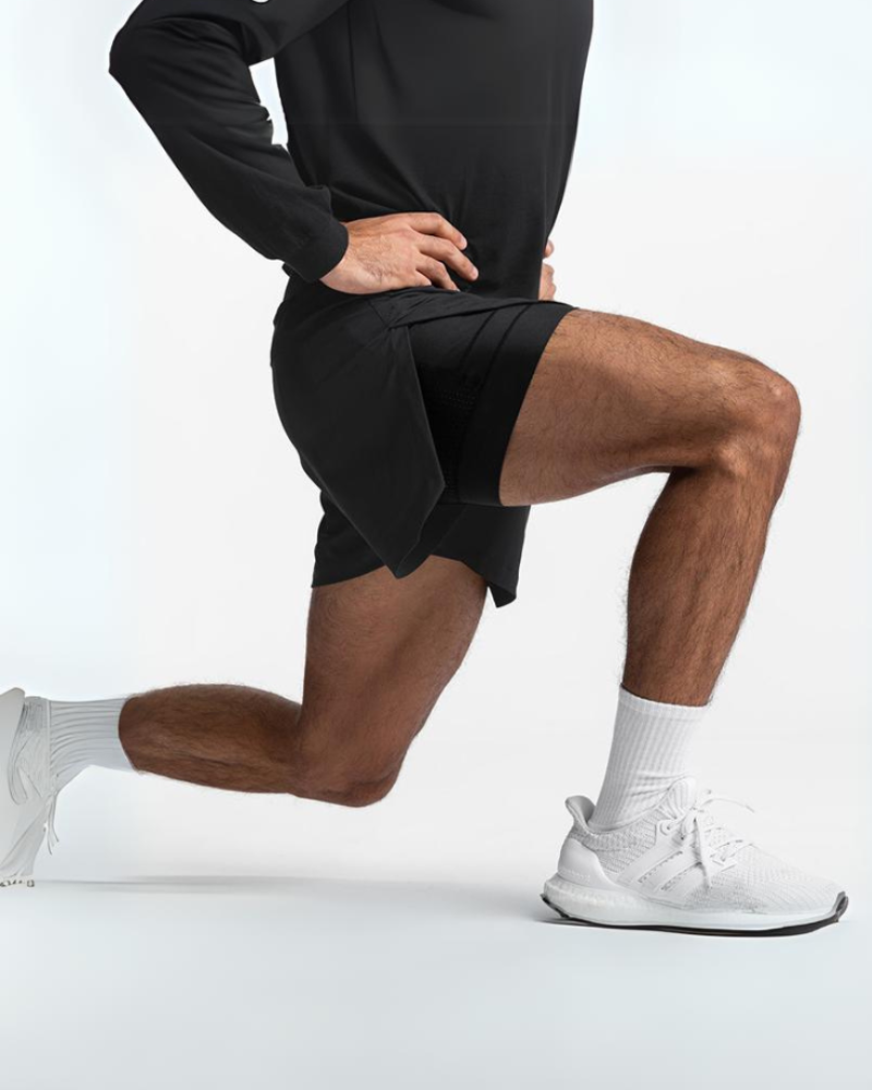 Versatile Double-Layer Workout Shorts -  athletic wear - Comfortable Double-Layer Workout Shorts for Every Occasion - View 11