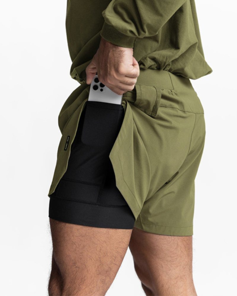 Versatile Double-Layer Workout Shorts -  mens shorts - Comfortable Double-Layer Workout Shorts for Every Occasion - View 15