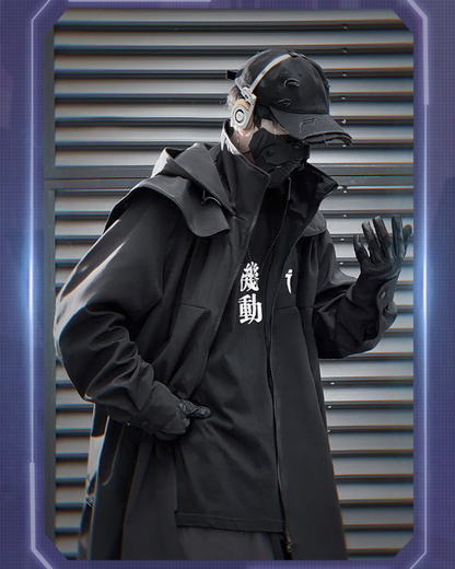 Versatile Double Zipper Long Coat -  dual zipper - Stylish Double Zipper Long Coat for Everyday Wear - View 5