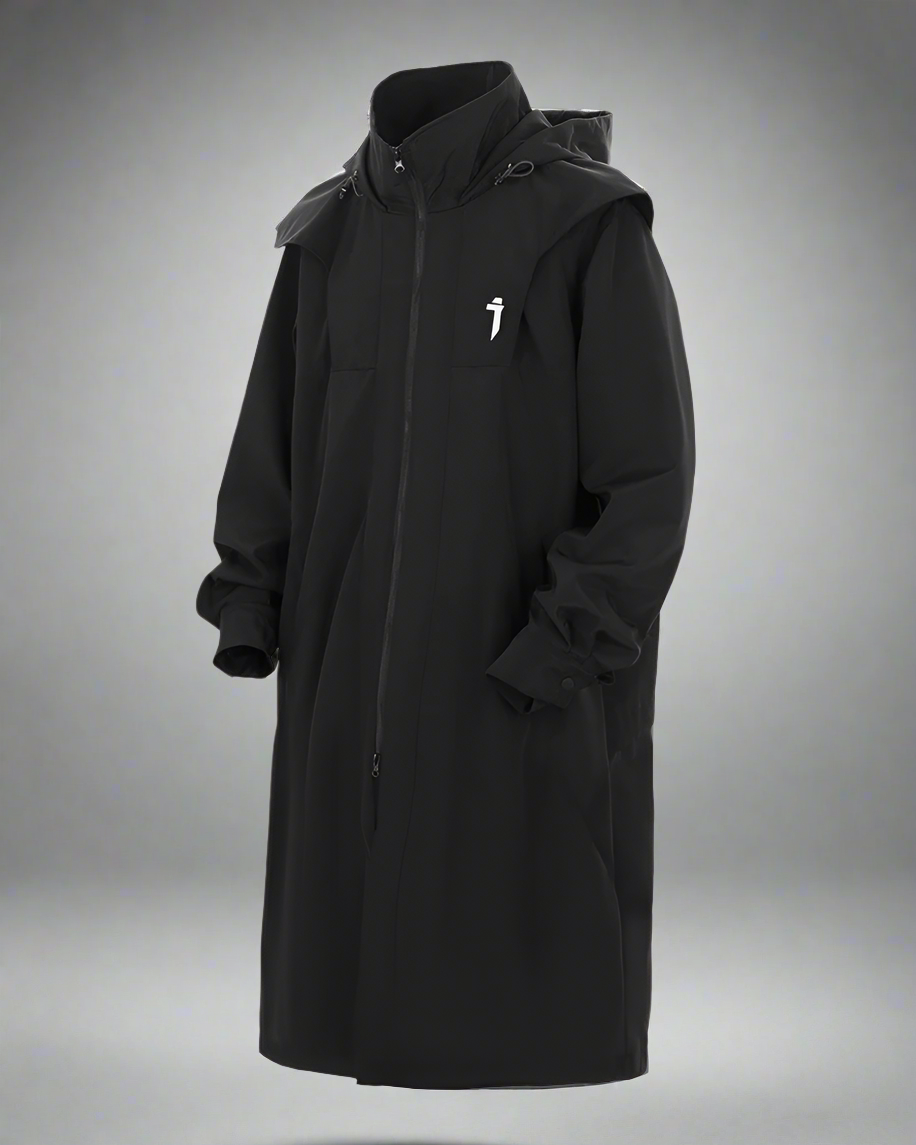Versatile Double Zipper Long Coat -  techwear coat - Stylish Double Zipper Long Coat for Everyday Wear - View 8