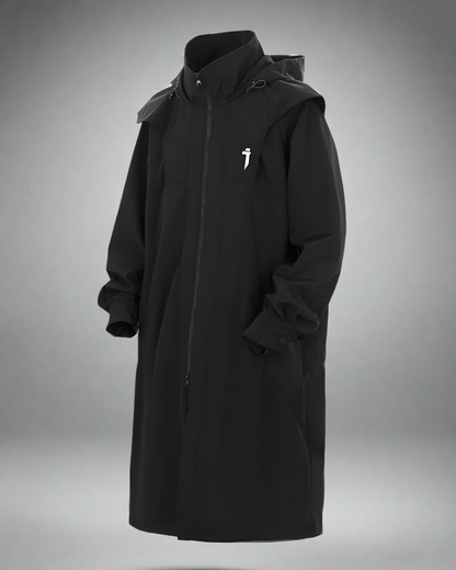 Versatile Double Zipper Long Coat -  techwear coat - Stylish Double Zipper Long Coat for Everyday Wear - View 8
