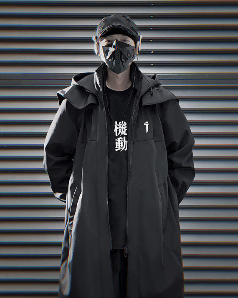 Versatile Double Zipper Long Coat - techwear functional coat - Stylish Double Zipper Long Coat for Everyday Wear - View 2