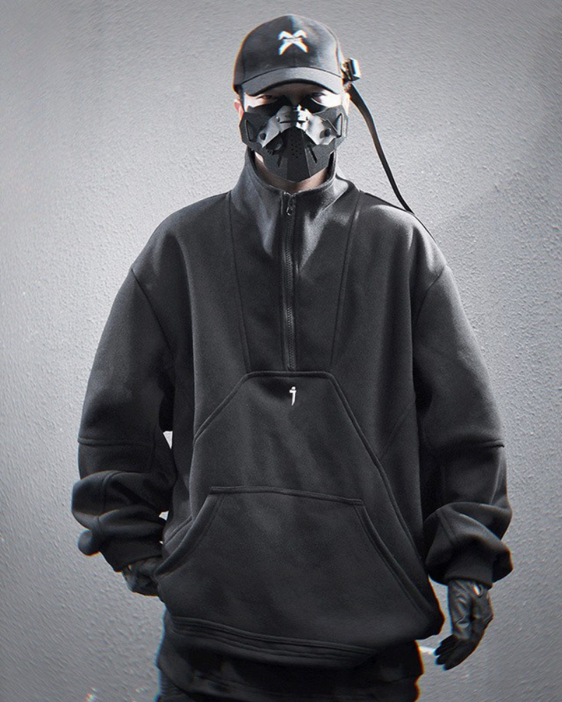Versatile Dual-Layered Hoodie Vest -  futuristic streetwear - Urban Dual-Layered Hoodie Vest for Modern Style - View 4
