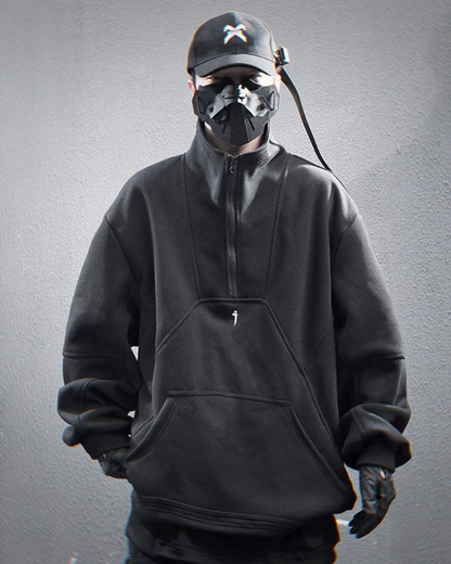 Versatile Dual-Layered Hoodie Vest -  futuristic streetwear - Urban Dual-Layered Hoodie Vest for Modern Style - View 4