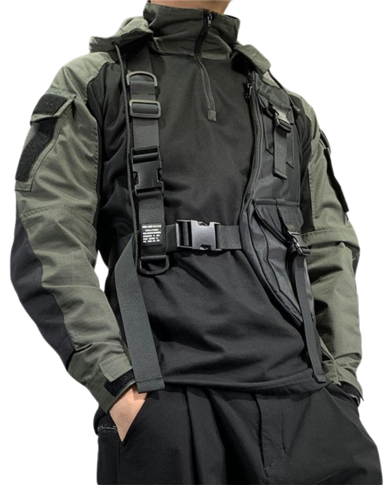 Versatile Fashion Chest Vest -  fashion vest - Stylish Functional Vest Chest Bag for Everyday Use - View 6