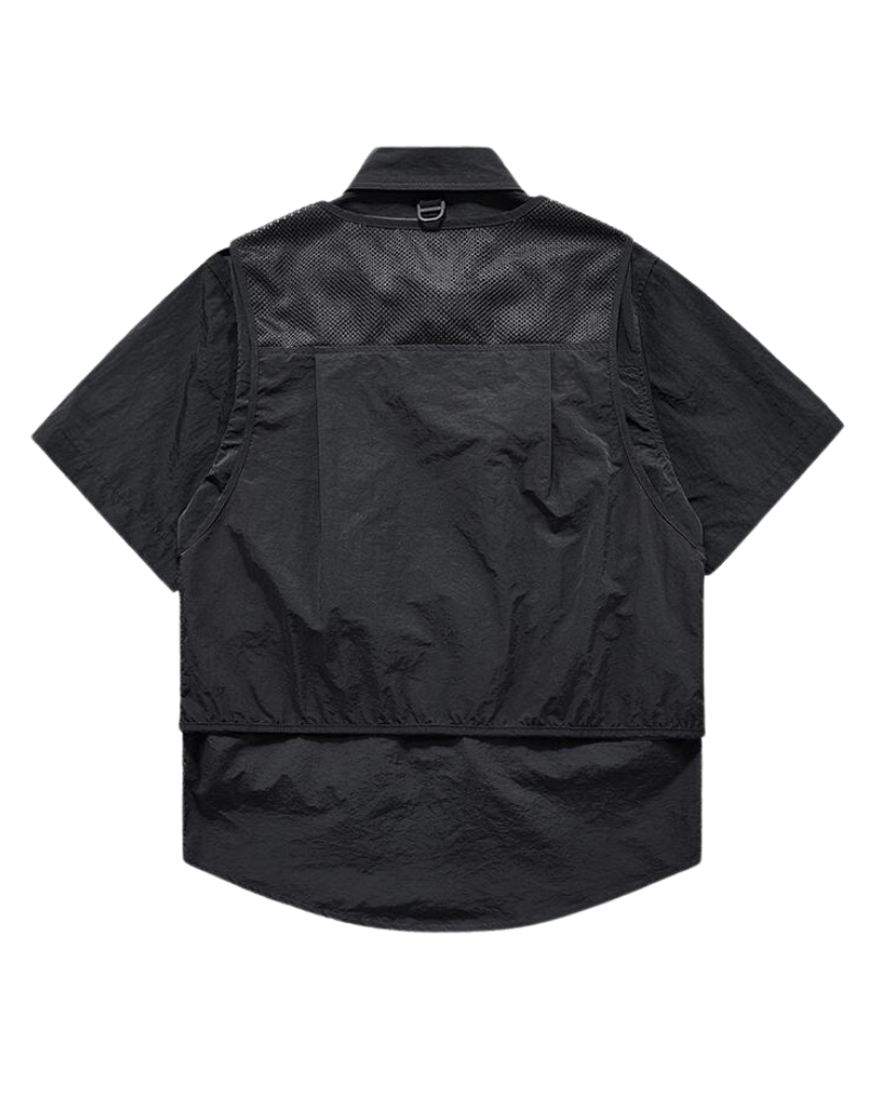 Versatile Faux Two-Piece Shirt -  cyberpunk style - Futuristic Techwear Jacket - Stylish & Comfortable Design - View 4