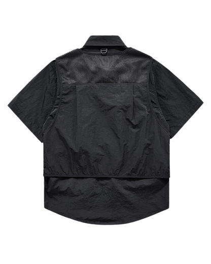 Versatile Faux Two-Piece Shirt -  cyberpunk style - Futuristic Techwear Jacket - Stylish & Comfortable Design - View 4
