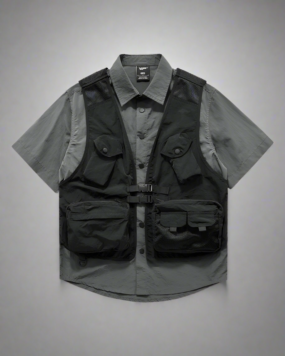 Versatile Faux Two-Piece Shirt - faux shirt - Futuristic Techwear Jacket - Stylish & Comfortable Design - Main view