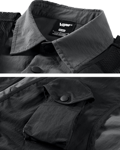 Versatile Faux Two-Piece Shirt -  futuristic - Futuristic Techwear Jacket - Stylish & Comfortable Design - View 5